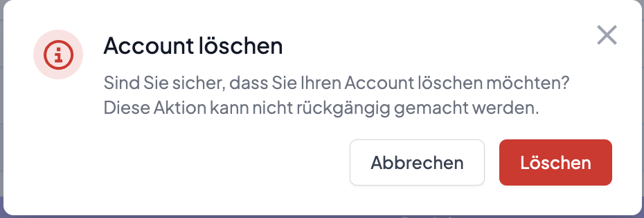 Account löschen